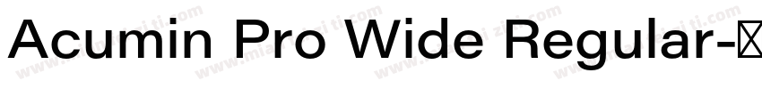 Acumin Pro Wide Regular字体转换